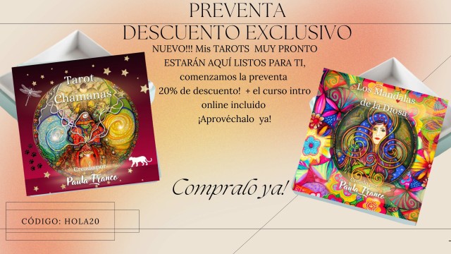 ✨ ¡Presentamos mis dos nuevos tarots! ✨
🔮 Tarot Chamanas: Un viaje iniciático hacia tu poder personal, a través de arquetipos femeninos y ancestrales que sanan, guían y revelan los misterios